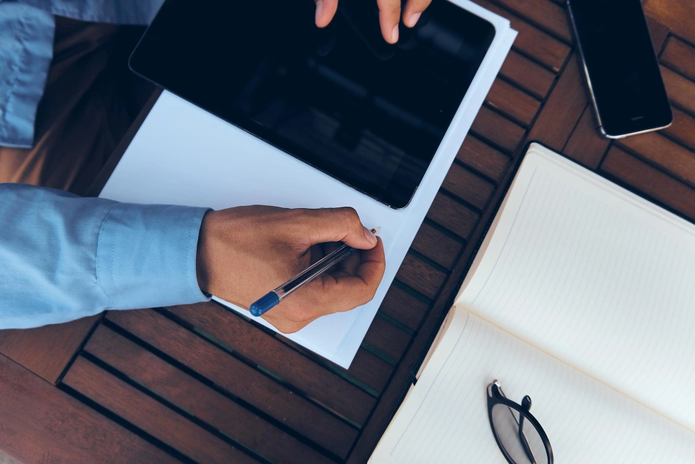 Office Desk and Monitor Setup